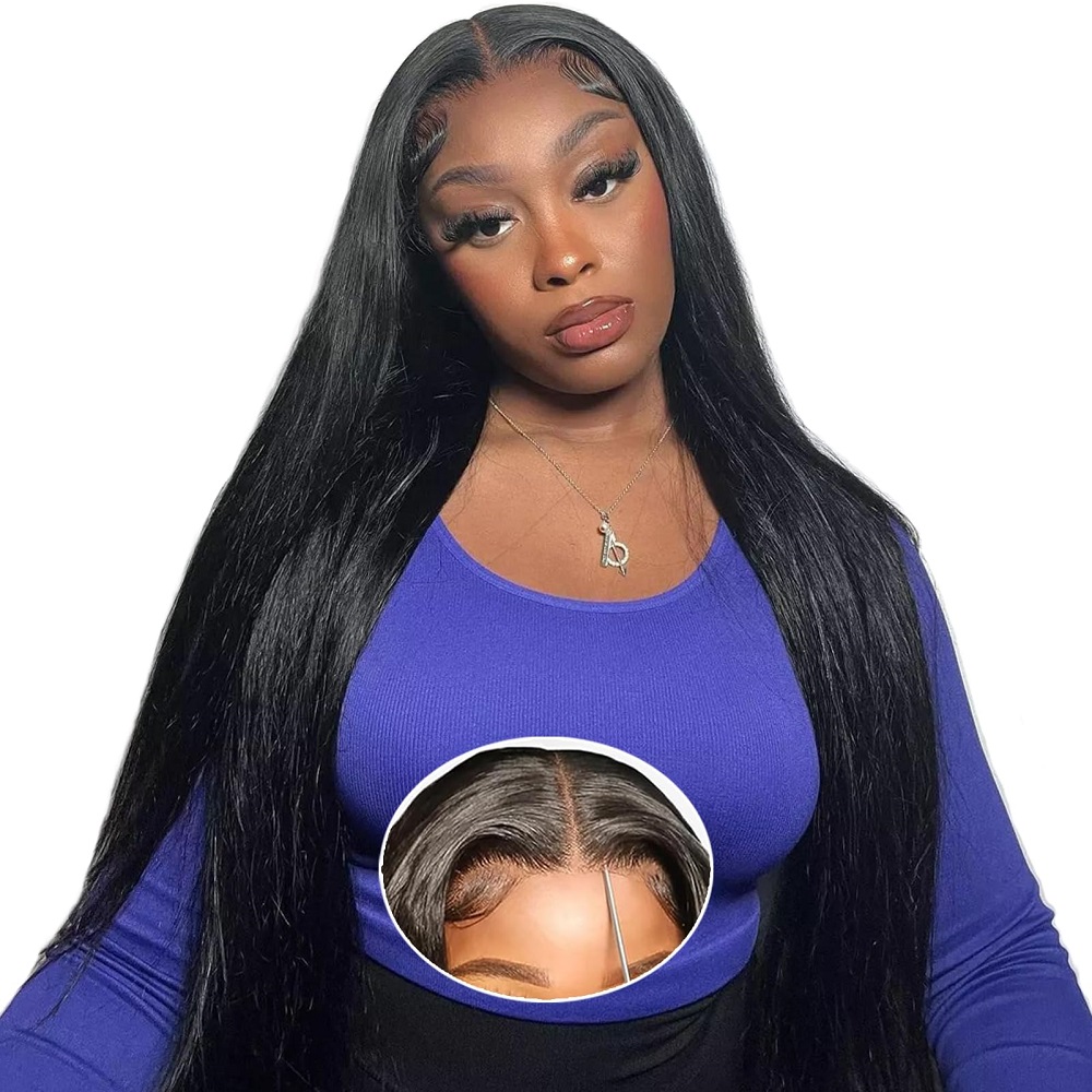 Lace Front Wigs - باروكة شعر طبيعي مستقيم بدون غراء