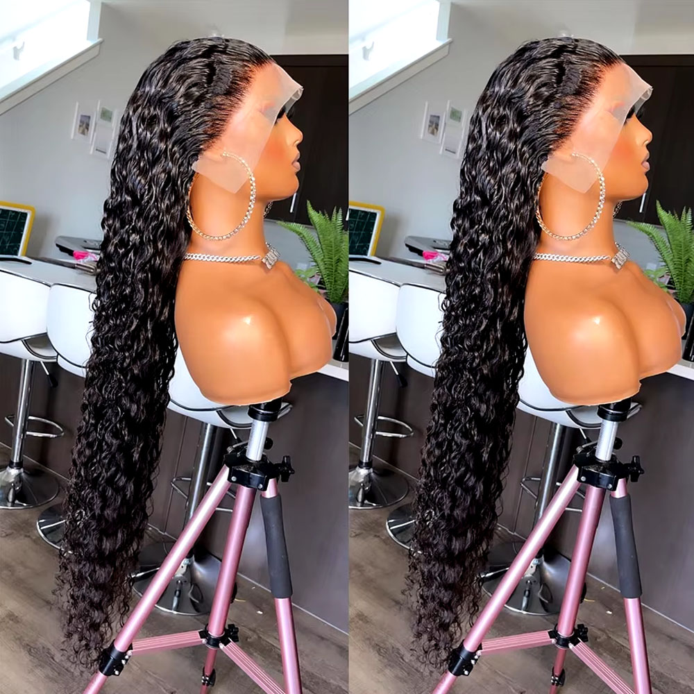 Human Hair Wigs - باروكة شعر بشري برازيلي طبيعي بطول