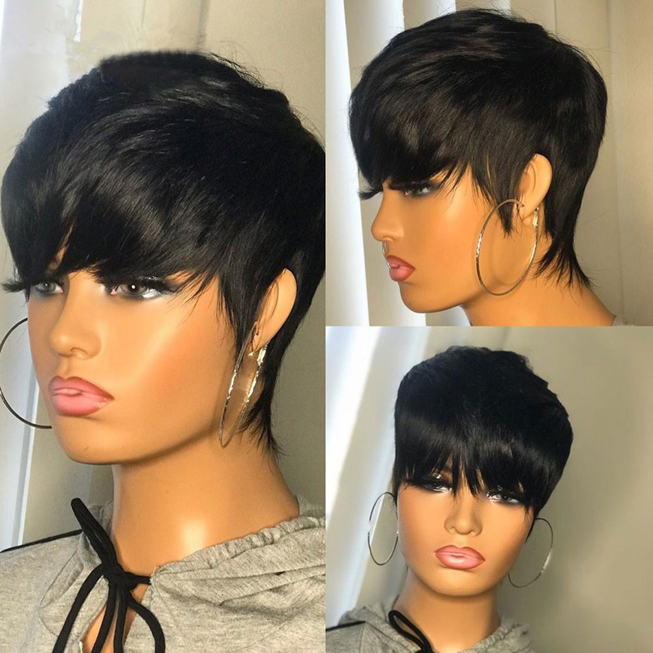 شعر مستعار قصير من الشعر البشر - مراجعة Short Pixie Cut Wig Human Hair Cheap وسعره