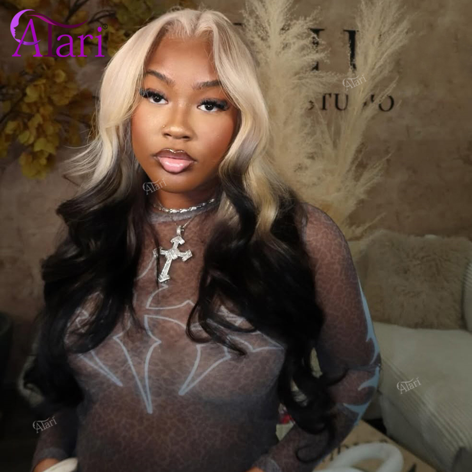 شعر مستعار بشري مموج بلون أومب - مراجعة 613 Blonde Body Wave Lace Front Wig وسعره