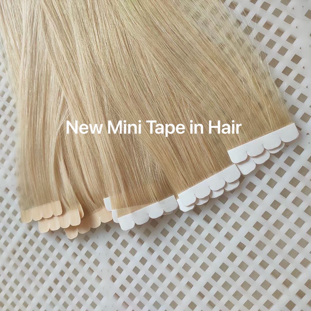 وصلات شعر صغيرة بالشريط اللاصق - مراجعة Invisible Tape In Extensions Real Hair وسعره