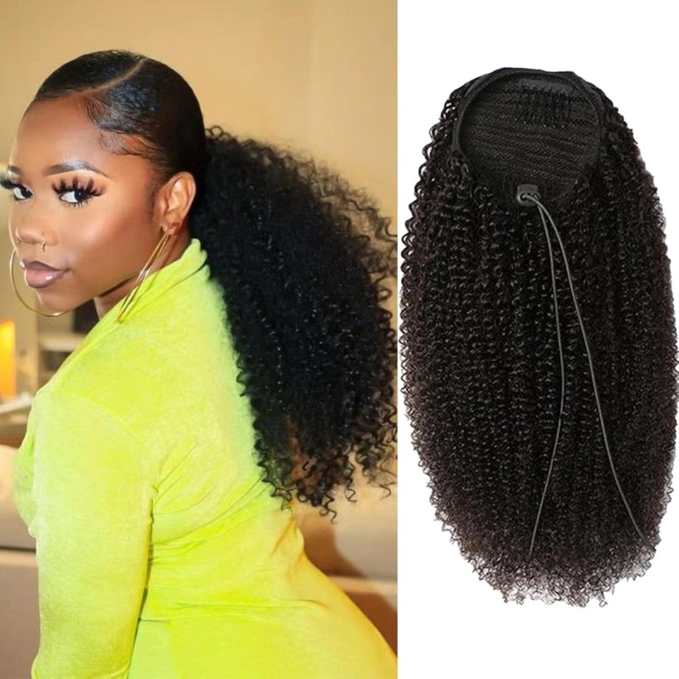 شعر مستعار أفريقي مجعد بطول 24 - مراجعة Seamless Clip In Hair Extensions Human Hair وسعره