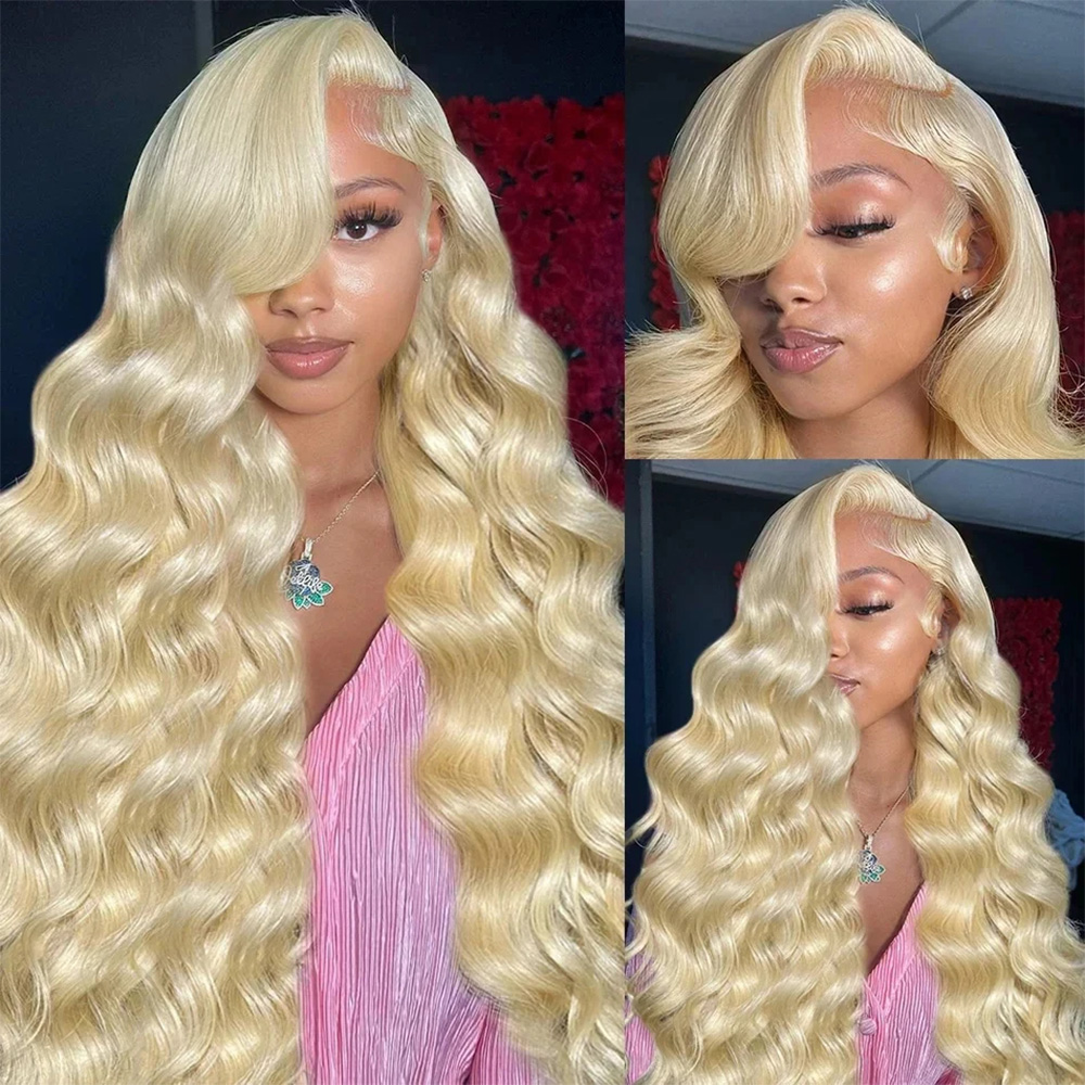 613 13x6 باروكة شعر طبيعي براز - مراجعة 613 Blonde Body Wave Lace Front Wig وسعره