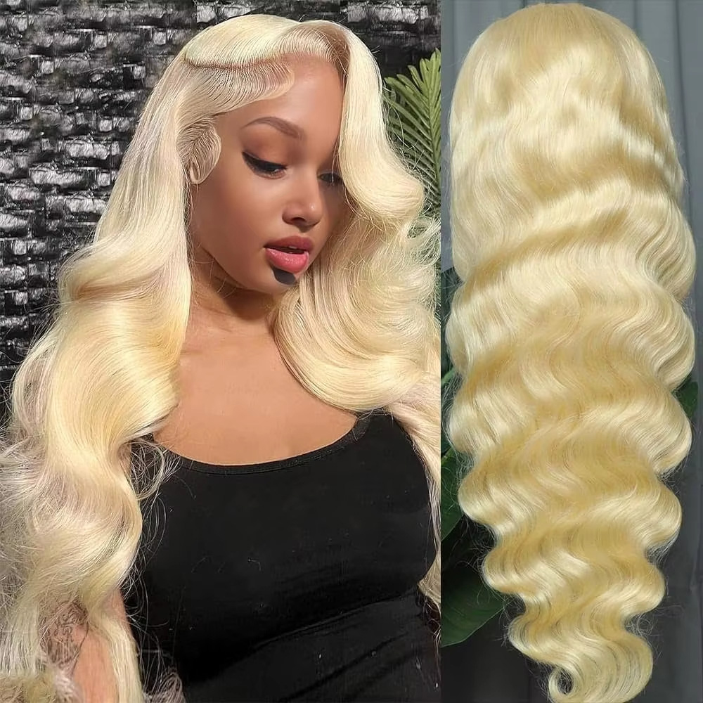 613 13x6 باروكة شعر طبيعي براز - مراجعة 613 Blonde Body Wave Lace Front Wig وسعره