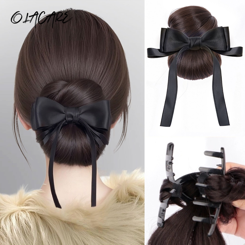 الاصطناعية القوس مشبك شعر كليب - مراجعة Claw Clip Messy Bun Hair Piece وسعره