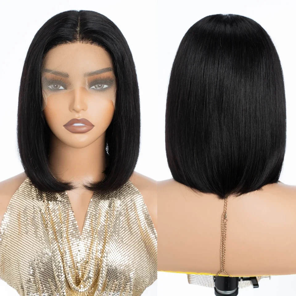 مستقيم قصير بوب الباروكات الشع - مراجعة Glueless Wear And Go Human Hair Wig وسعره