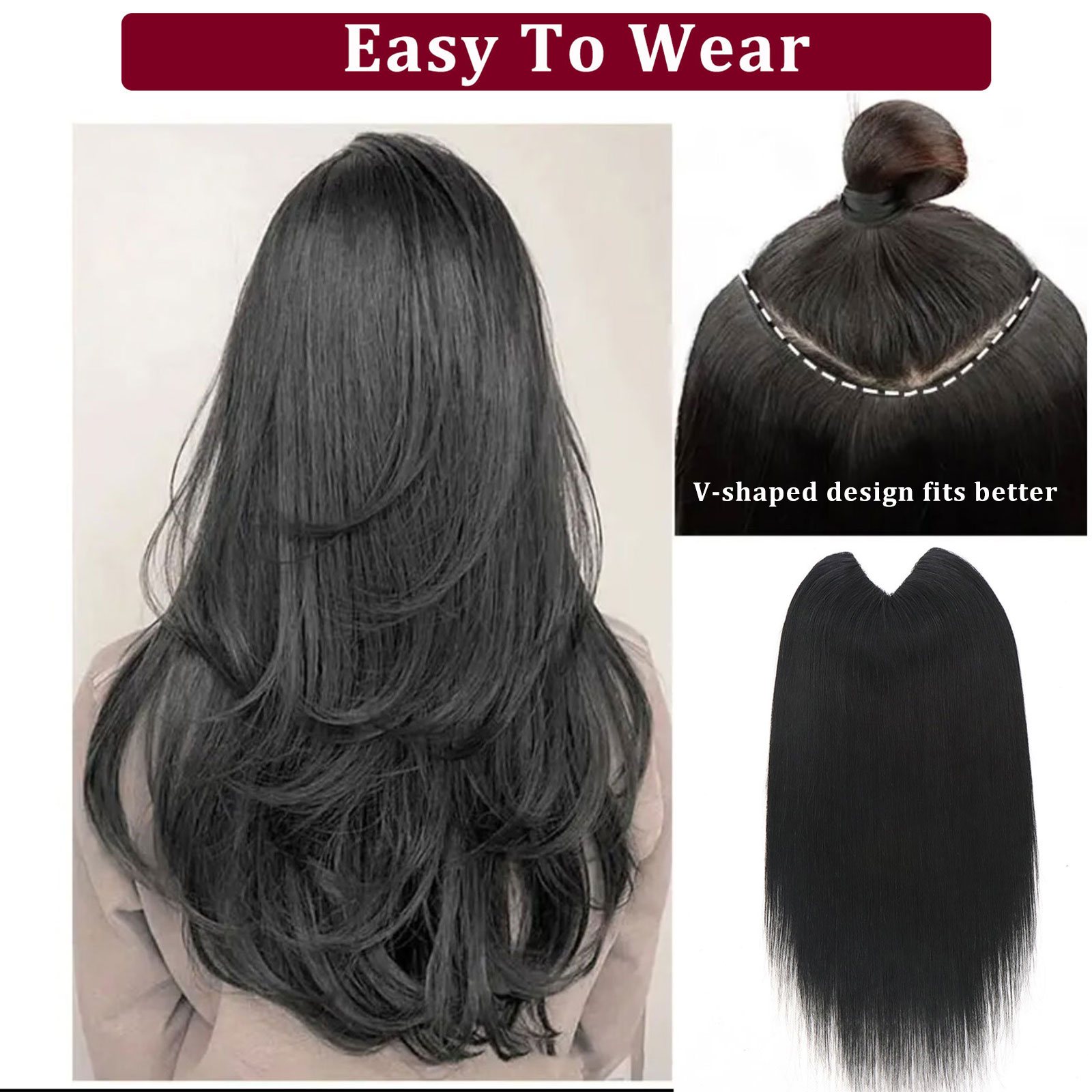 وصلات شعر بشري على شكل حرف V غ - مراجعة Seamless Clip In Hair Extensions Human Hair وسعره
