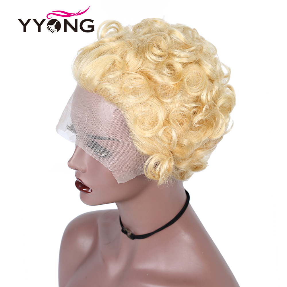 613 العسل شقراء عابث قطع الدان - مراجعة Short Pixie Cut Wig Human Hair Cheap وسعره