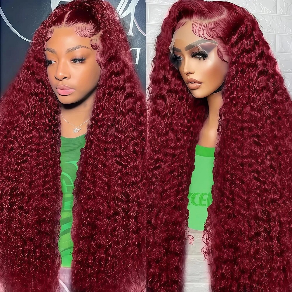 شعر مستعار بشري مموج عميق بلون - مراجعة Lace Front Wigs وسعره