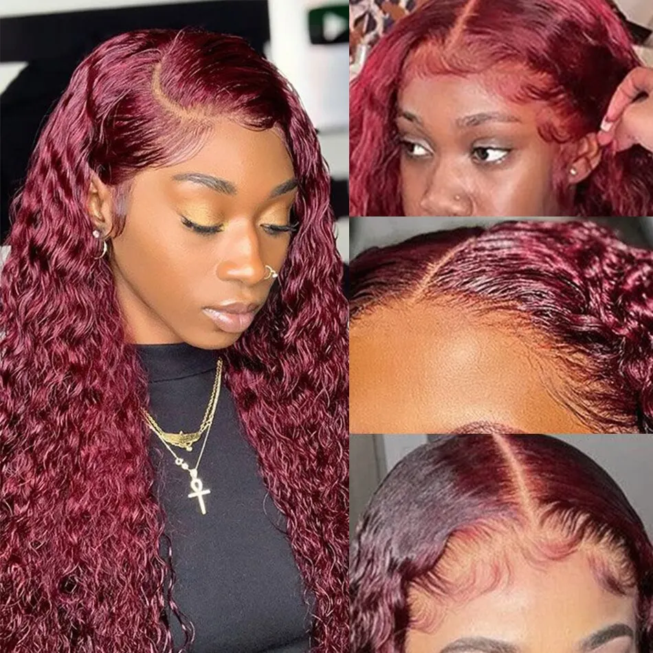 شعر مستعار بشري مموج عميق بلون - مراجعة Lace Front Wigs وسعره