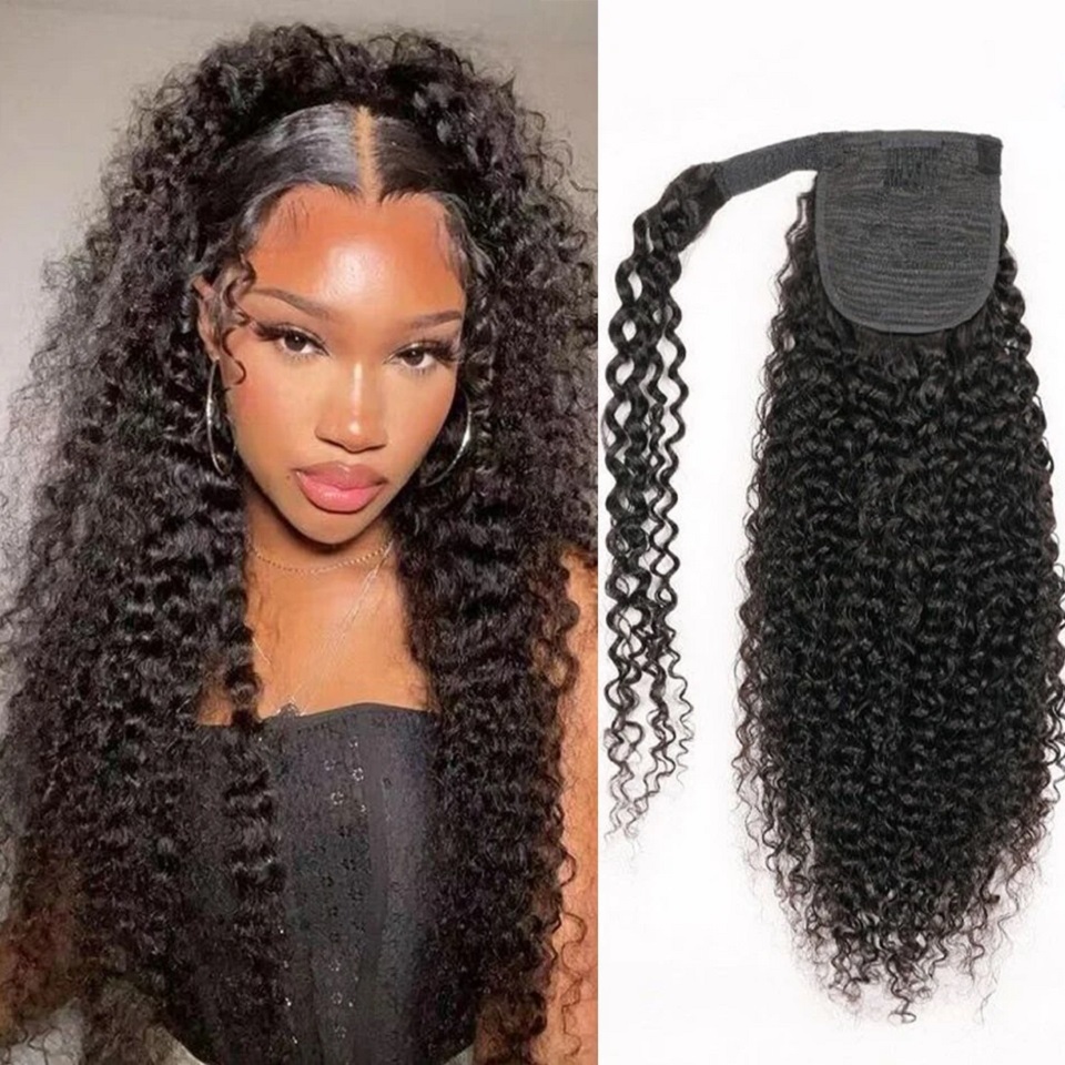 وصلة شعر ذيل حصان مجعد كثيف من - مراجعة Seamless Clip In Hair Extensions Human Hair وسعره