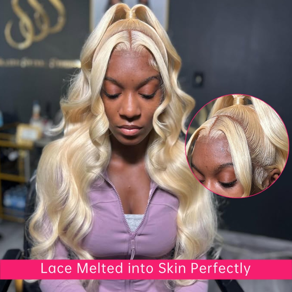 شعر بشري مموج بلون 613، شعر ري - مراجعة 613 Blonde Body Wave Lace Front Wig وسعره