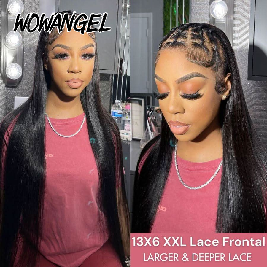 شعر مستعار WOWANGEL مستقيم بفت - مراجعة Lace Front Wigs وسعره