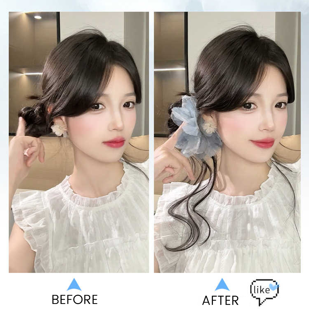 وصلات شعر صناعية قصيرة مموجة م - مراجعة Claw Clip Messy Bun Hair Piece وسعره