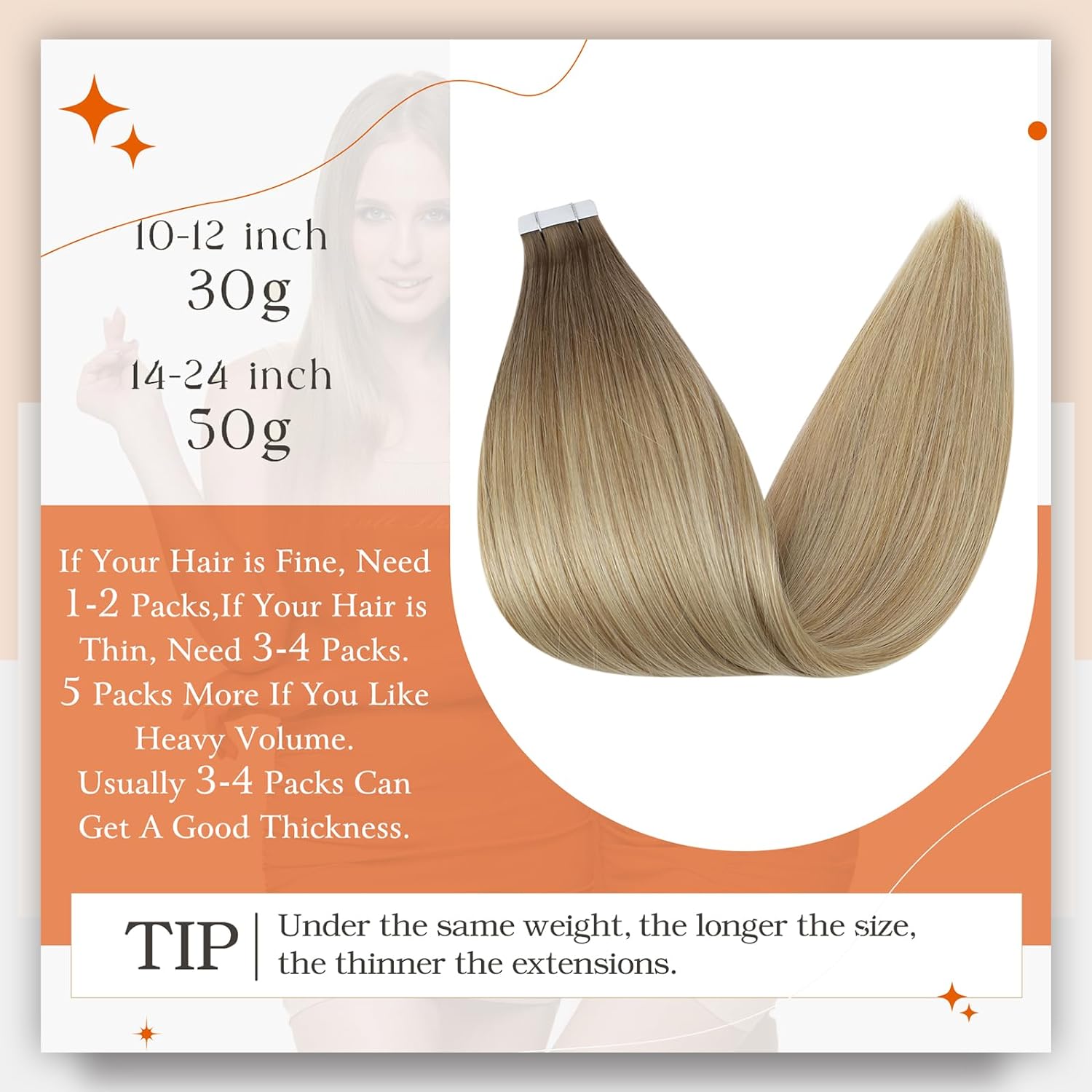 كامل تألق أومبير الشريط في وصل - مراجعة Invisible Tape In Extensions Real Hair وسعره