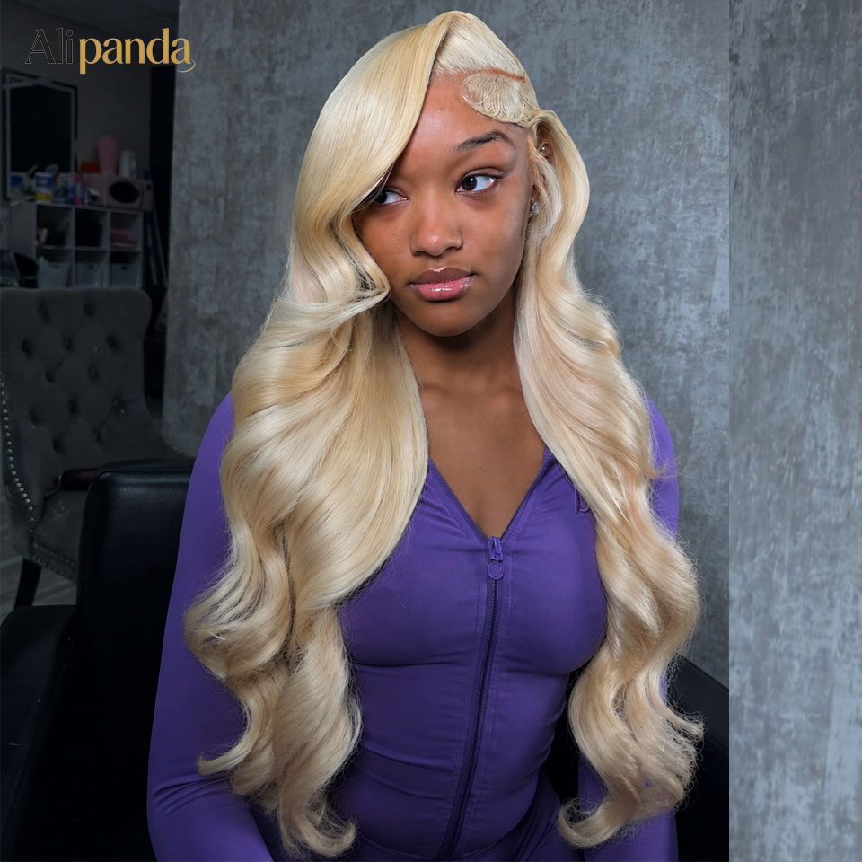 باروكة شعر بشري مموج بكثافة 20 - مراجعة 613 Blonde Body Wave Lace Front Wig وسعره