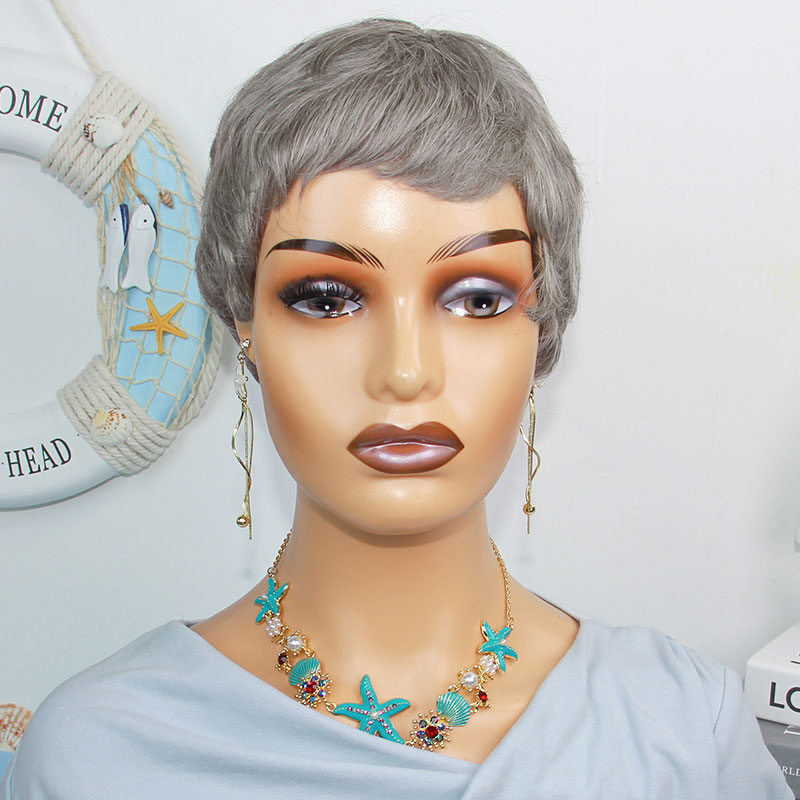 باروكة شعر بشري قصيرة مستقيمة  - مراجعة Short Pixie Cut Wig Human Hair Cheap وسعره