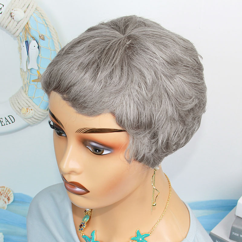باروكة شعر بشري قصيرة مستقيمة  - مراجعة Short Pixie Cut Wig Human Hair Cheap وسعره