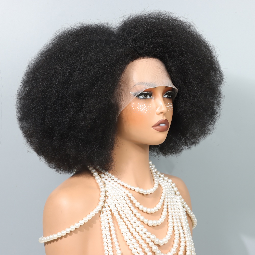 باروكة شعر أفريقي مجعد بطول 14 - مراجعة Glueless Wear And Go Human Hair Wig وسعره