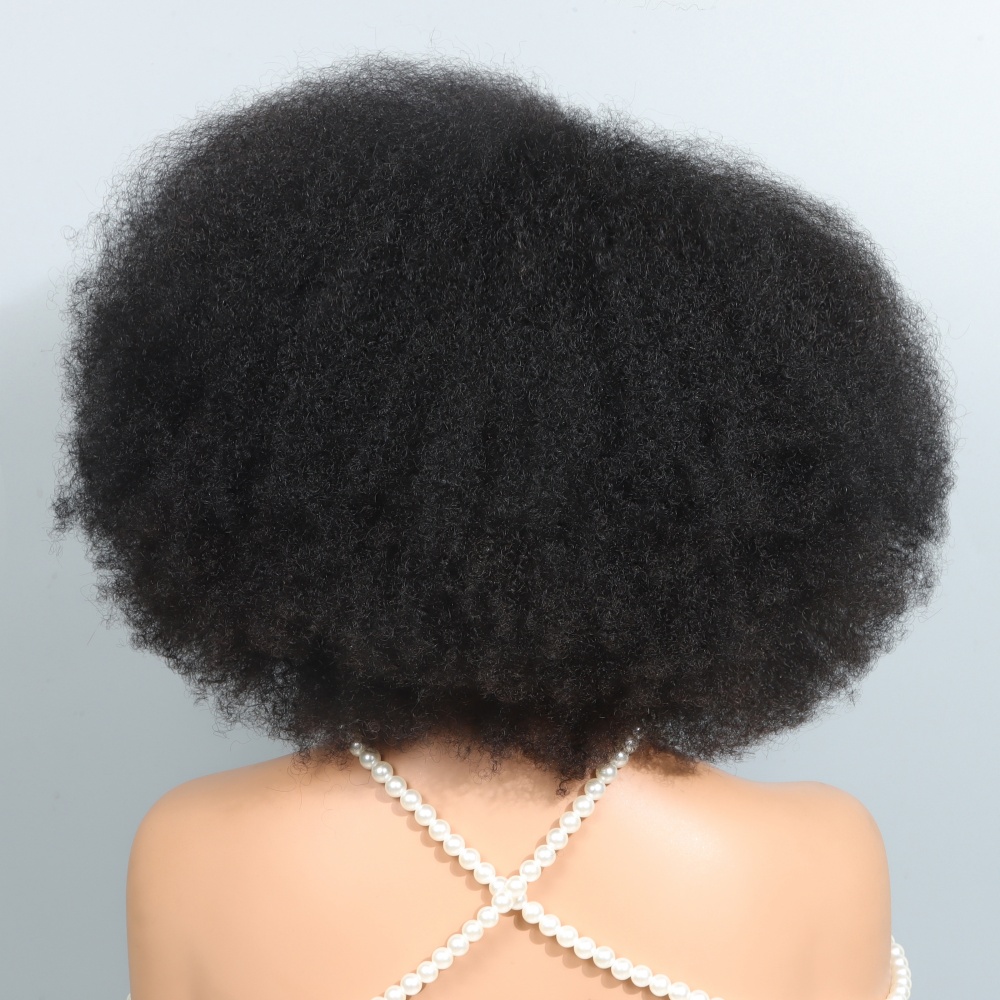 باروكة شعر أفريقي مجعد بطول 14 - مراجعة Glueless Wear And Go Human Hair Wig وسعره